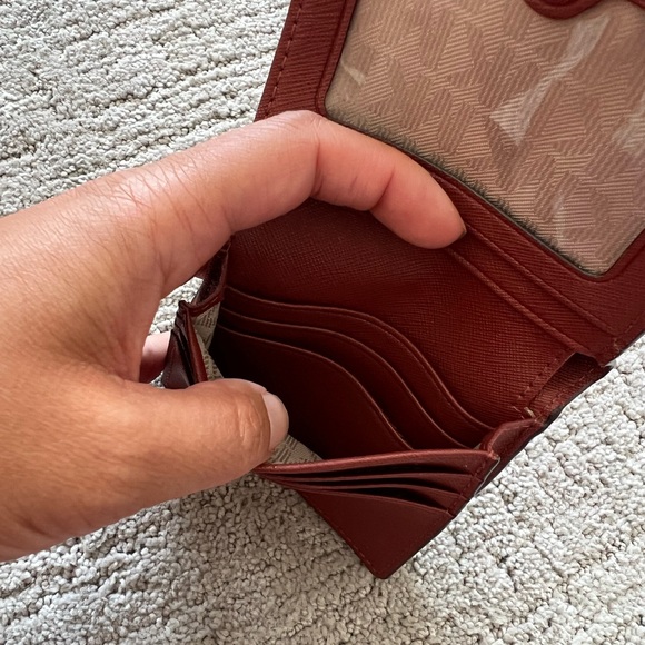Michael Kors Red Bi-Fold Snap Wallet - Picture 9 of 13